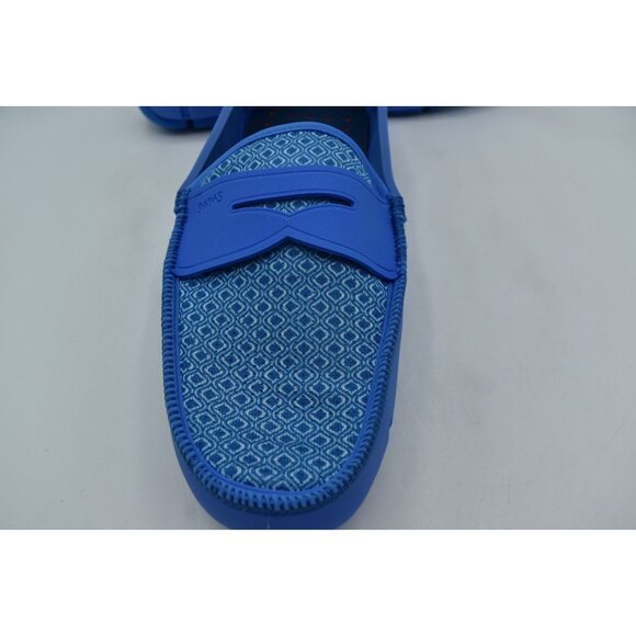SWIMS Mens Size 11 Sail Blue Printed Penny Slip On Loafers Shoes - Picture 10 of 13